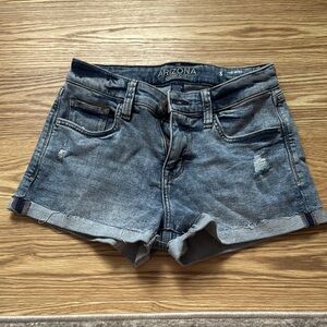 Arizona Jean Company Blue Jean Shorts with Faded Distressing